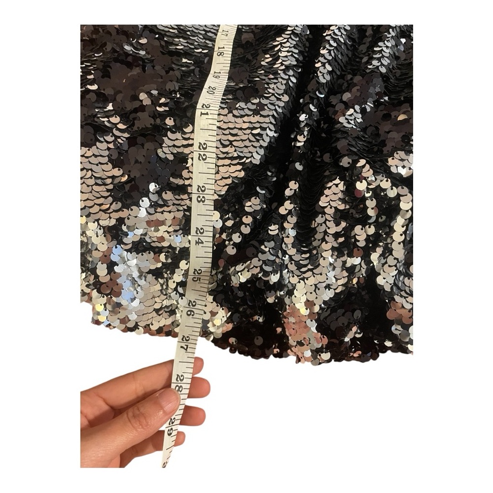 Mori Lee Black and Silver Sequin Dress - Picture 6 of 14